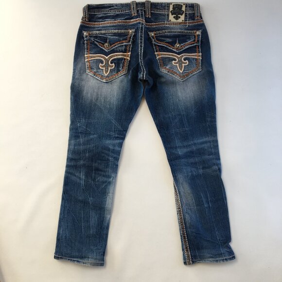 Rock Revival Marlin Straight Jeans 34X28 - Picture 5 of 12
